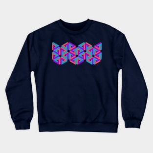 Optical Illusion Triangles Crewneck Sweatshirt